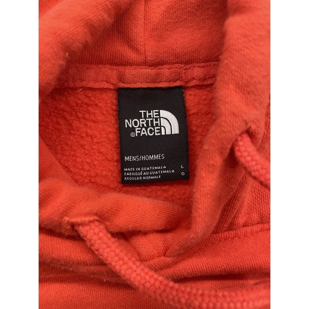 The North Face Mens Box Logo‎ Hoodie Sweatshirt Never Stop Exploring Orange Sz L